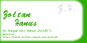 zoltan hanus business card